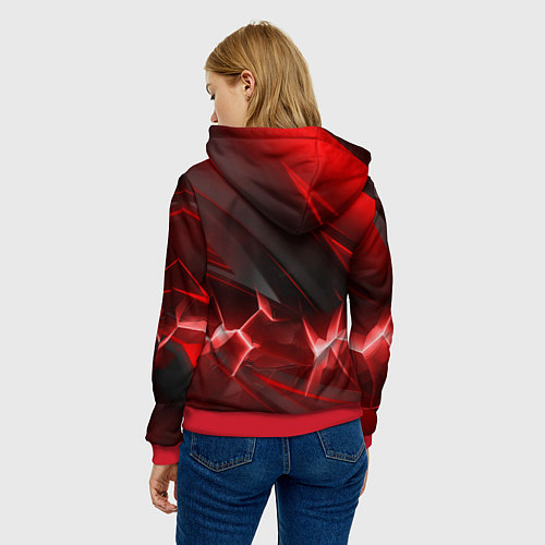 Женская толстовка Bones с черепами на худи / 3D-Красный – фото 4