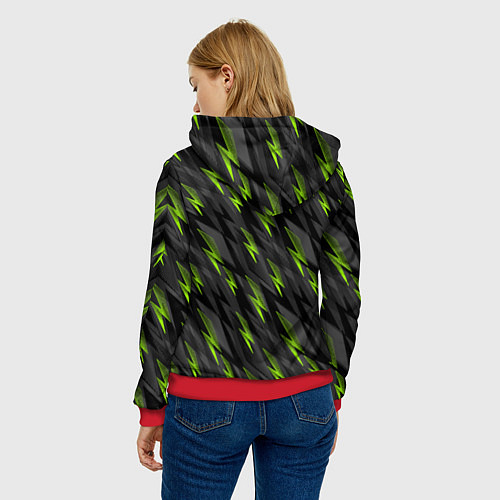 Женская толстовка Bones психоделический стиль / 3D-Красный – фото 4