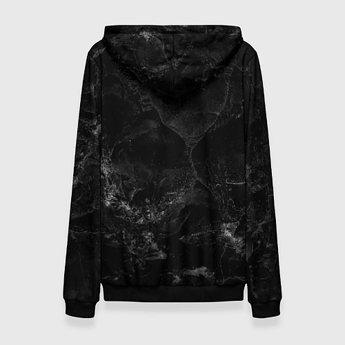 Женская толстовка Bones сидит на троне из черепов / 3D-Черный – фото 2