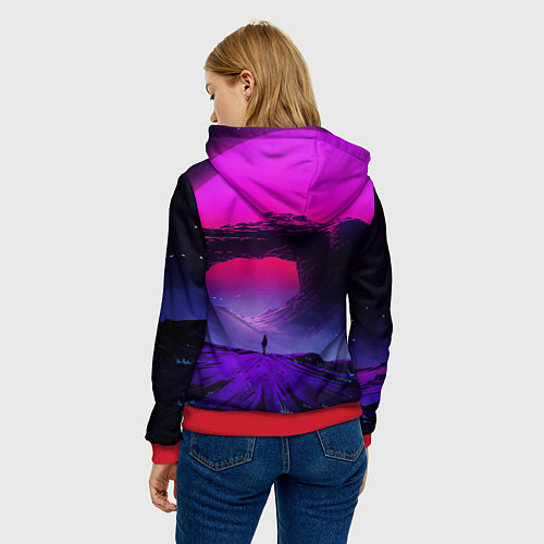 Женская толстовка A Journey on the planet / 3D-Красный – фото 4