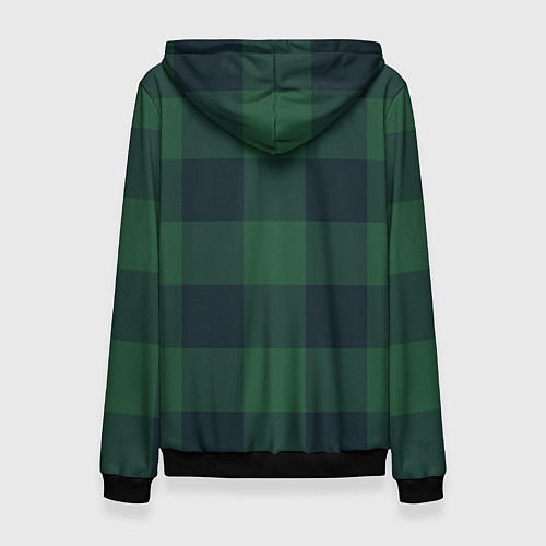 Женская толстовка Дождевой лес тартан ирландский / 3D-Черный – фото 2