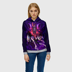 Толстовка-худи женская Дандадан - Злой глаз, цвет: 3D-меланж — фото 2
