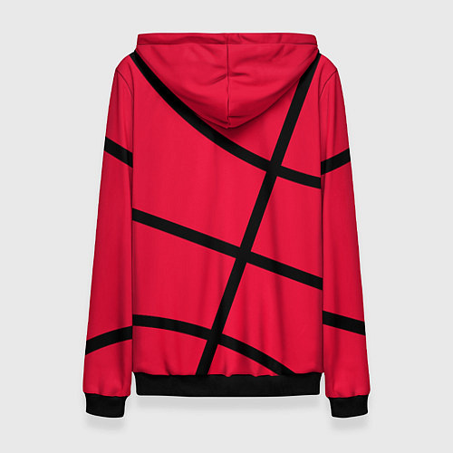 Женская толстовка Хьюстон Рокетс - текстура малинового мяча / 3D-Черный – фото 2