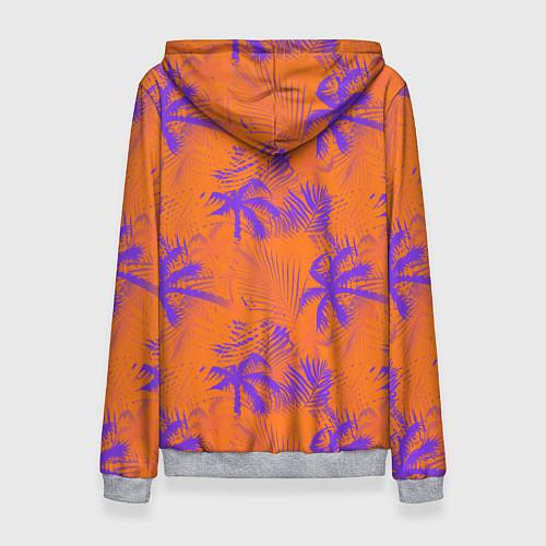 Женская толстовка Palm orange / 3D-Меланж – фото 2