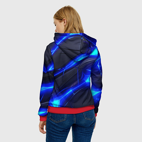 Женская толстовка Lana Del Rey киберпанк / 3D-Красный – фото 4