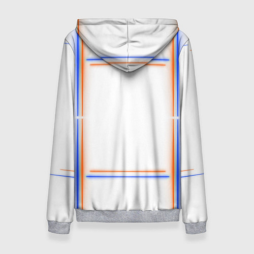 Женская толстовка Neon white orange blue / 3D-Меланж – фото 2