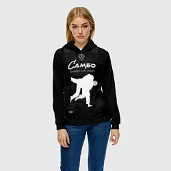 Толстовка-худи женская Самбо больше чем борьба, цвет: 3D-черный — фото 2