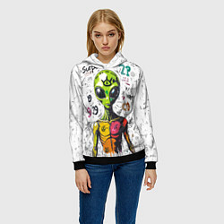 Толстовка-худи женская Вы не одиноки, цвет: 3D-черный — фото 2