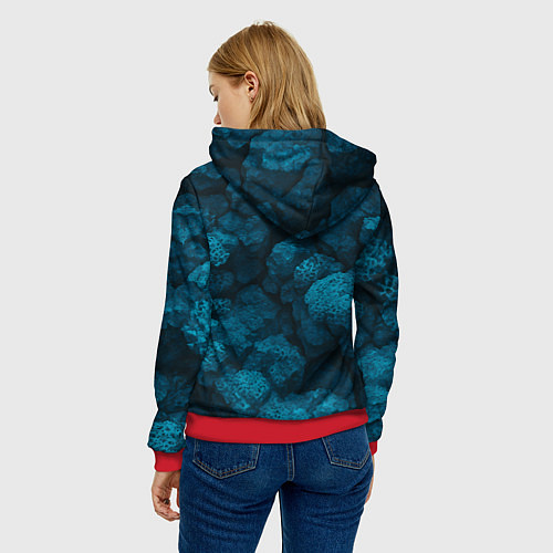 Женская толстовка Медведь ВМФ в тельняшке / 3D-Красный – фото 4