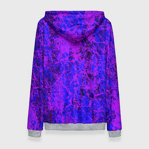 Женская толстовка Призрак самурай - неоновые краски / 3D-Меланж – фото 2