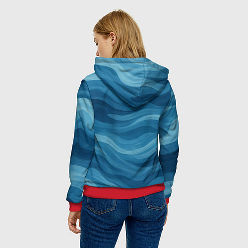 Женская толстовка XXXTentacion в облаке / 3D-Красный – фото 4