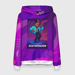 Толстовка-худи женская XXXTentacion танцует в стиле 80х, цвет: 3D-белый