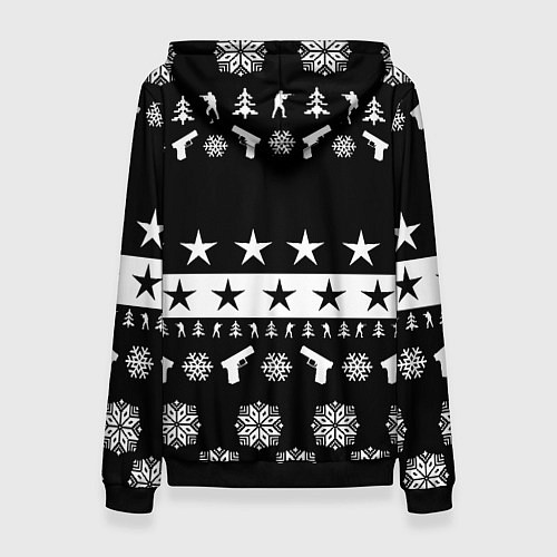 Женская толстовка Doom x csgo winter / 3D-Черный – фото 2