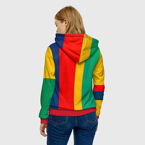 Женская толстовка Чарли Чаплин против Мэрилин Монро поп-арт / 3D-Красный – фото 4