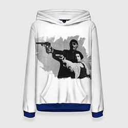 Толстовка-худи женская Леон рисунок, цвет: 3D-синий