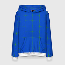 Толстовка-худи женская Color blue stripes, цвет: 3D-белый