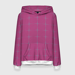 Толстовка-худи женская Color pink stripes, цвет: 3D-белый