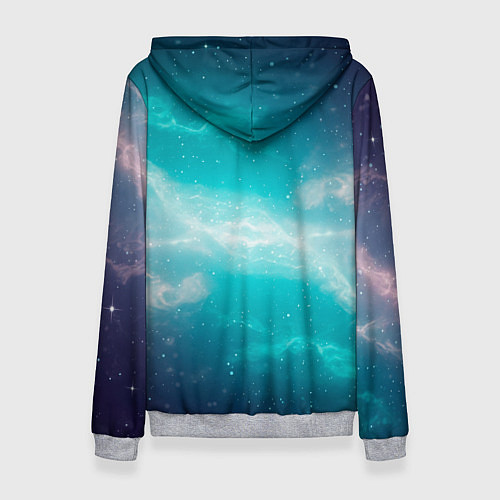 Женская толстовка Галактическое сияние небес / 3D-Меланж – фото 2