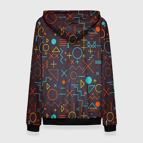 Женская толстовка Different shapes of geometry / 3D-Черный – фото 2