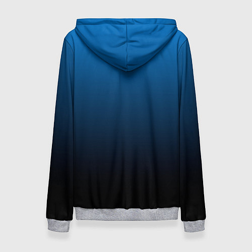 Женская толстовка Blue gradient / 3D-Меланж – фото 2