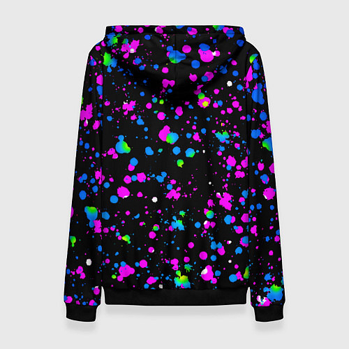 Женская толстовка Doom цветные краски / 3D-Черный – фото 2