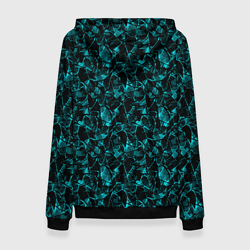 Женская толстовка Голубой с черным абстрактный узор / 3D-Черный – фото 2