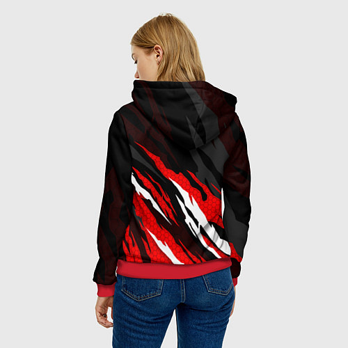 Женская толстовка Umbrella - красное пламя / 3D-Красный – фото 4