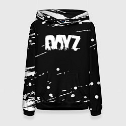 Толстовка-худи женская Dayz брызги красок, цвет: 3D-черный