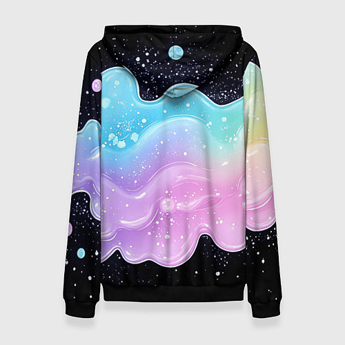 Женская толстовка Менеджер капибара в кружке в стикерах / 3D-Черный – фото 2