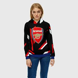 Толстовка-худи женская Arsenal geometry steel, цвет: 3D-синий — фото 2