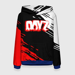 Толстовка-худи женская Dayz краски штрихи, цвет: 3D-синий