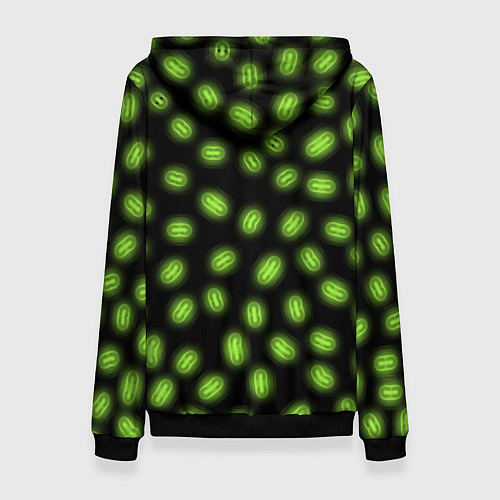 Женская толстовка Неоновые бактерии / 3D-Черный – фото 2