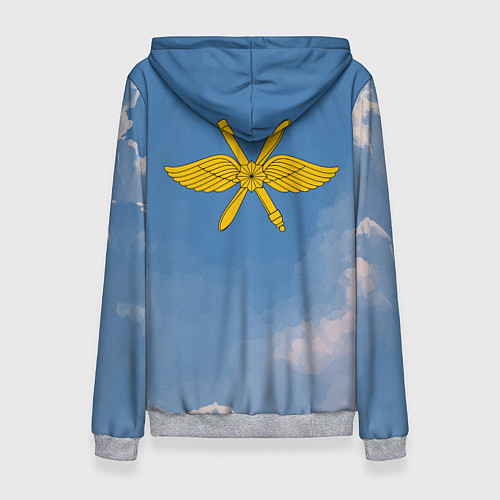 Женская толстовка День ВВС - Су 57 / 3D-Меланж – фото 2