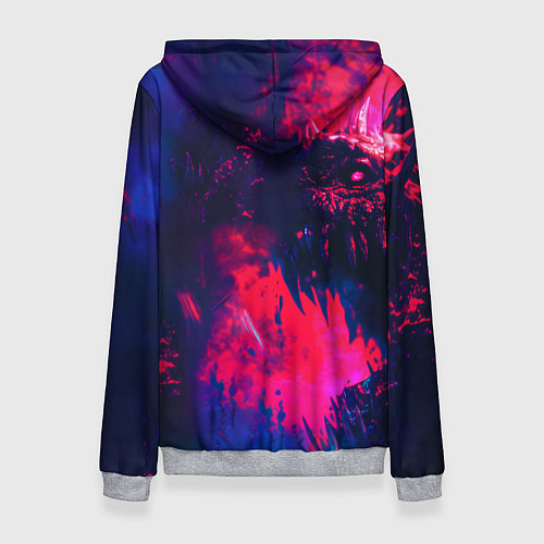 Женская толстовка Цири и чудовище / 3D-Меланж – фото 2