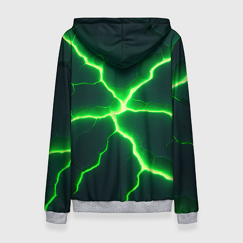 Женская толстовка Зеленый неон из плит / 3D-Меланж – фото 2