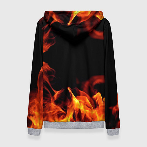Женская толстовка Borussia огонь текстура / 3D-Меланж – фото 2