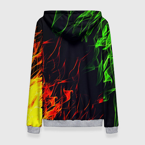 Женская толстовка Borussia flame toxic / 3D-Меланж – фото 2