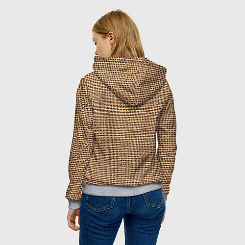 Женская толстовка Мешковина имитация / 3D-Меланж – фото 4