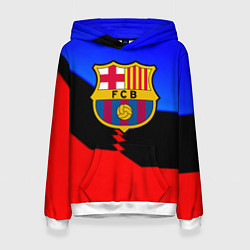 Толстовка-худи женская Barcelona спортивная геометрия, цвет: 3D-белый