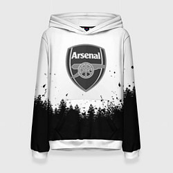Толстовка-худи женская Arsenal черный лес, цвет: 3D-белый