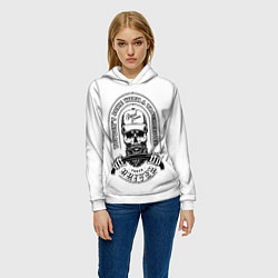 Толстовка-худи женская Водитель грузовика, цвет: 3D-белый — фото 2