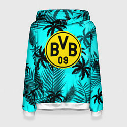 Толстовка-худи женская Borussia неоновые тропики гта, цвет: 3D-белый