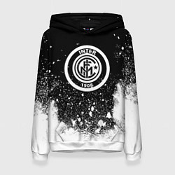 Толстовка-худи женская Inter белый всплеск краско, цвет: 3D-белый