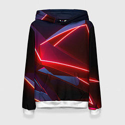 Толстовка-худи женская Neon laser red, цвет: 3D-белый