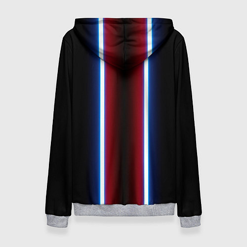 Женская толстовка Color white blue red neon / 3D-Меланж – фото 2