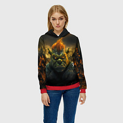 Толстовка-худи женская Шрек после взрыва, цвет: 3D-красный — фото 2