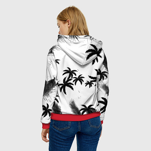 Женская толстовка Бавария Мюнхен тропики / 3D-Красный – фото 4
