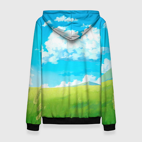 Женская толстовка Слоненок с цветочком / 3D-Черный – фото 2