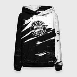 Толстовка-худи женская Бавария Мюнхен крылья краски, цвет: 3D-черный