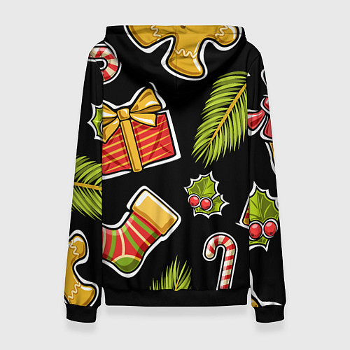 Женская толстовка Рождественский вайб / 3D-Черный – фото 2